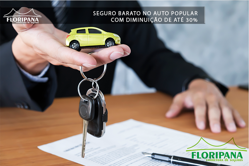 Seguro barato no auto popular com diminuição de até 30%